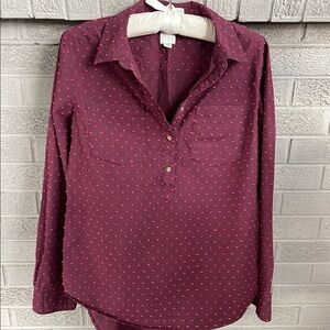 A New Day Swiss Dot Long Sleeve Top- L